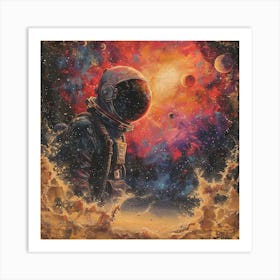 Astronaut In Space 7 Art Print