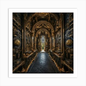 Dark Hall Of Mirrors Art Print