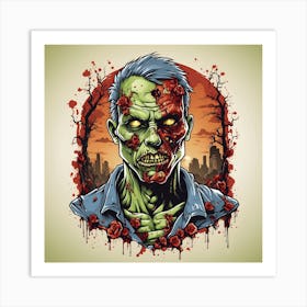 Zombie Man 1 Art Print