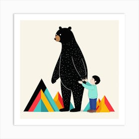 Bear And Child 3 Art Print