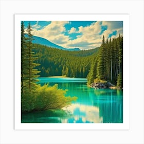 Lake In The Mountains 24 Art Print