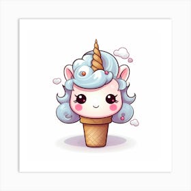 Kawaii Unicorn 13 Art Print