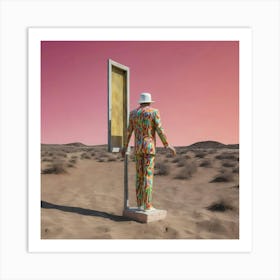 Man In The Desert Art Print