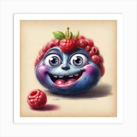 Raspberry Berry Art Print