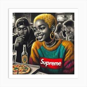 Supreme Pizza 2 Art Print