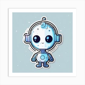 Cute Robot Art Print