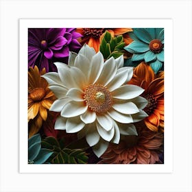 Paper Flowers 2 Art Print