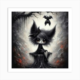 Bat Girl Art Print