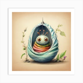 Little Bug In A Nest 1 Art Print