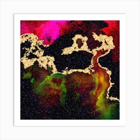 100 Nebulas in Space with Stars Abstract n.108 Art Print