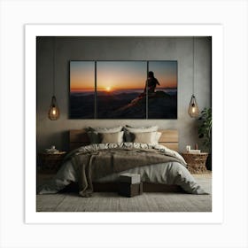 Sunset In The Mountains 1 Art Print