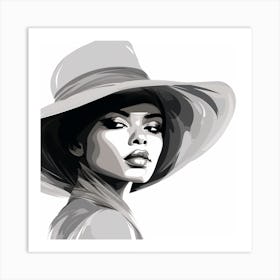 Black Woman In A Hat 24 Art Print