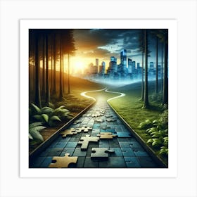 Jigsaw Puzzle Art Print