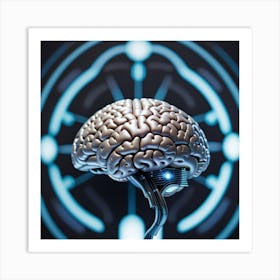 Futuristic Brain 2 Art Print