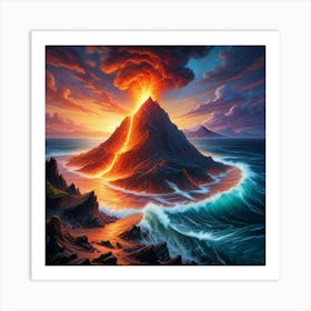 Volcano Eruption Art Print