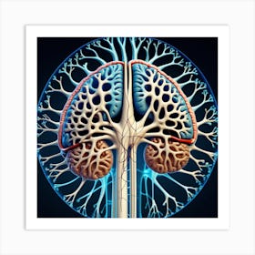 Human Lungs Art Print