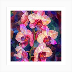 Abstract Orchids Art Print