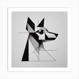 Geometric Dog 2 Art Print