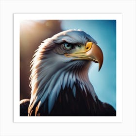 Bald American Eagle Art Print