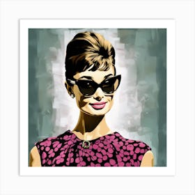 Audrey Hepburn Pop Art (7) Art Print