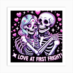 Love At First Fright cuddles Art Print