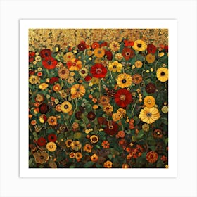 Flowers In The Garden 1 Art Print