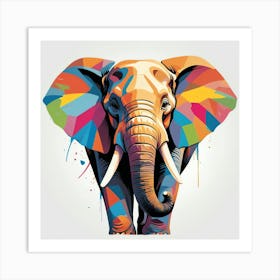 Colorful Elephant Art Print