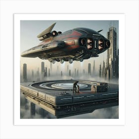 Futuristic Spaceship 3 Art Print