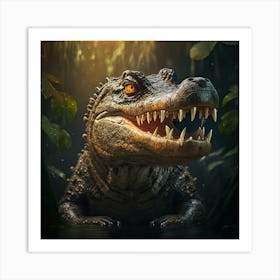 Crocodile Portrait Art Print