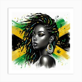 Jamaican woman song wall art 4 Art Print