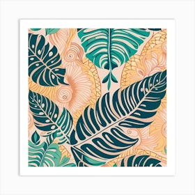 Seamless Tropical Pattern Art Print