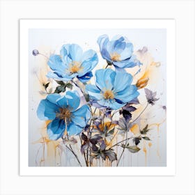 Blue Cosmos 1 Art Print