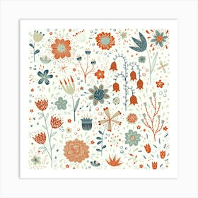 Imaginary Wild Flowers Art Print