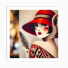 A woman from the 1920s or 1930s 5 Art Print