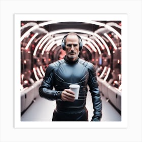 Futuristic Man In Futuristic Suit 56 Art Print