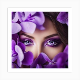 Purple Orchids Art Print