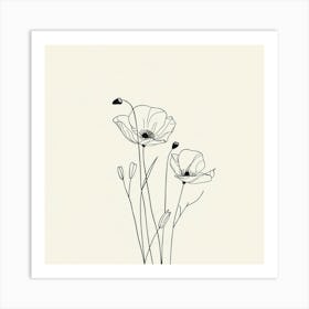 Poppies In The Field Art Print