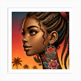 African American Girl Art Print