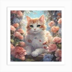 Cat In A Window Art Print