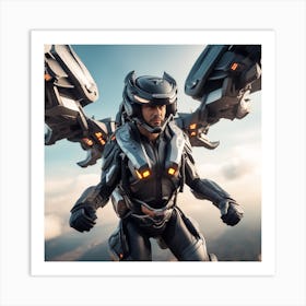 Futuristic Man In Space Suit 2 Art Print