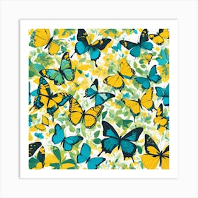 Butterfly Pattern VECTOR ART Art Print