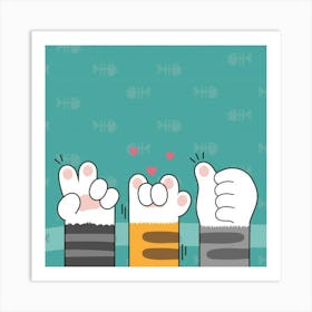 Cat'S Paws Art Print