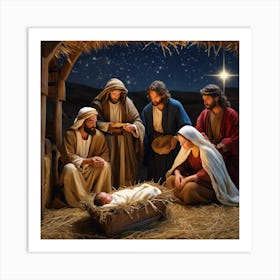 Nativity Scene Art Print