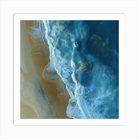 Aerial View Of The Ocean Art Print