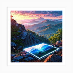 Landscape With A Laptop Art Print