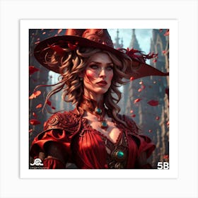 crimson Witch Art Print