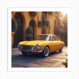 Yellow Car Art Print