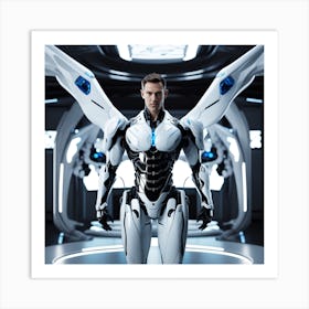 Futuristic Man In Futuristic Suit 25 Art Print