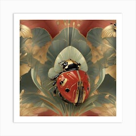 Art Deco Ladybug 1 Art Print