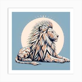 Geometric Lion 5 Art Print